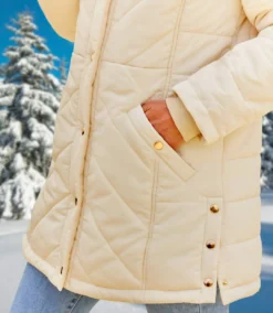 Women's Beige Padded Jacket -Featured Women's Clothing Stores 03b7a90323cf6e8c5ed830c5cab56566