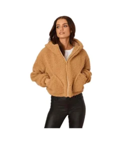 Dorothy Perkins Womens/Ladies Short Hooded Petite Coat (Camel)