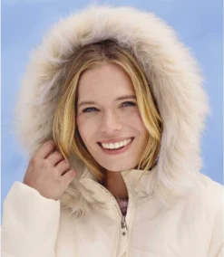 Women's Quilted Parka With Faux-Fur Hood - Water-Repellent - Full Zip -Featured Women's Clothing Stores 06dea990f913a9e8fd908bc6a034f117