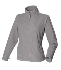 Henbury Womens/Ladies Microfleece Anti-Pill Jacket (Heather Gray)