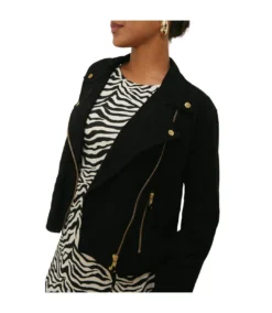 Dorothy Perkins Womens/Ladies Crop Suede Biker Jacket (Black) -Featured Women's Clothing Stores 0994EFAAF5A3DE13CE6BB53AE3EE5F258B2723A470927CC56560AB1F881FB4EA