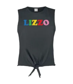 Amplified Womens/Ladies Lizzo Front Tie Tank Top (Charcoal)