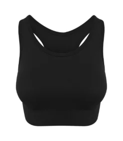 AWDis Cool Girlie Seamless Crop Top (Jet Black)