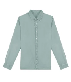 Native Spirit Womens/Ladies Washed Long-Sleeved Shirt (Jade Green)