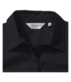 Russell Collection Womens/Ladies Short / Roll-Sleeve Work Shirt (Black) -Featured Women's Clothing Stores 14D003FA72119AFB049FF15CFC332CD6C5AD43E454B029B9027BE9E8820387CC