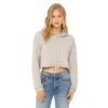 Bella + Canvas Womens/Ladies Cropped Fleece Hoodie (Heather Dust)