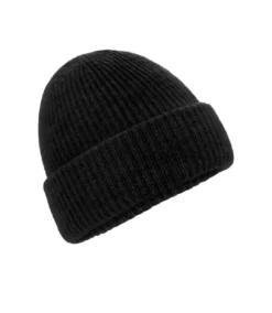 Beechfield Womens/Ladies Marl Ribbed Beanie (Black)