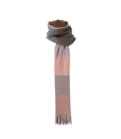 HyFASHION Womens/Ladies Cumbria Scarf (Blush Pink/Dark Grey/Brown) (One Size)