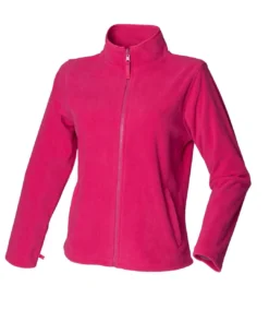 Henbury Womens/Ladies Microfleece Anti-Pill Jacket (Fuchsia)