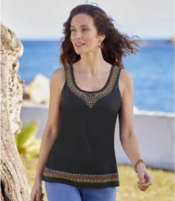 Pack Of 2 Women's Tank Tops - Coral Black -Featured Women's Clothing Stores 1e8f7a93de0cf6ff8df8e167fbc4c6a0