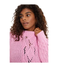 Dorothy Perkins Womens/Ladies Cable Chunky Knit Crew Neck Sweater (Pink) -Featured Women's Clothing Stores 220C3A8AFE44EDFEBD79A035295C84C00FCD07E0B992D77A15AA031D14F296E6
