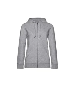 B&C Womens/Ladies Organic Hoodie (Gray Heather)