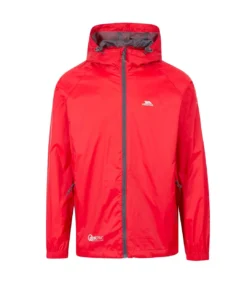 Trespass Adults Unisex Qikpac Packaway Waterproof Jacket (Red)