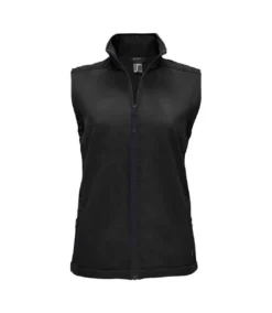 SOLS Womens/Ladies Race Softshell Vest (Black)