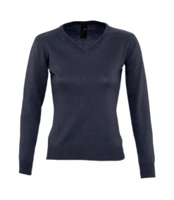 SOLS Womens/Ladies Galaxy V Neck Sweater (Navy)