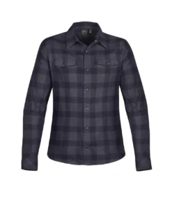 Stormtech Womens/Ladies Snap Front Long Sleeve Shirt (Admiral Navy Plaid)