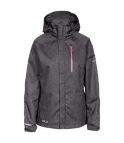 Trespass Womens/Ladies Tiya Waterproof DLX Jacket (Black Marl)