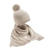 Beechfield Womens/Ladies Flecked Hat And Scarf Set (Oatmeal) (One Size)