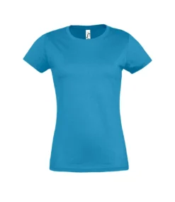 SOLS Womens/Ladies Imperial Heavy Short Sleeve Tee (Aqua)
