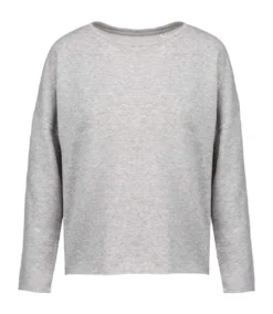 Kariban Womens/Ladies Oversized Sweatshirt (Light Gray)