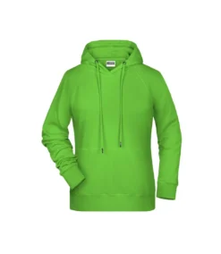 James And Nicholson Womens/Ladies Raglan Sleeved Hoodie (Lime Green)