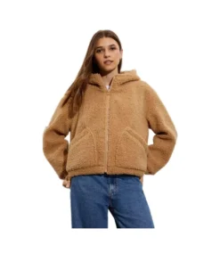 Dorothy Perkins Womens/Ladies Teddy Fleece Short Coat (Camel)