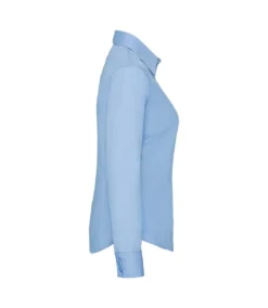 Fruit Of The Loom Ladies Lady-Fit Long Sleeve Poplin Shirt (Mid Blue) -Featured Women's Clothing Stores 4284259F0FADB91371CC1C7F60C7D71FDE432C8CEC2715C23D6DEB81A341FF70