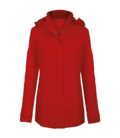 Kariban Womens/Ladies Parka Jacket (Red)