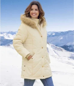 Women's Beige Padded Jacket -Featured Women's Clothing Stores 43adabcc9f92b62c804479ebd83788dc