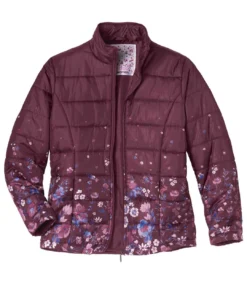 Women's Printed Padded Jacket - Plum -Featured Women's Clothing Stores 4499afb83915dd97eb686559c68775bf