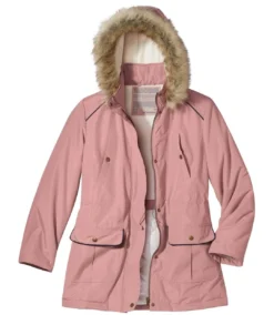 Women's Pink Parka With Faux-Fur Hood -Featured Women's Clothing Stores 474d3800183d8611ce02514cdb556ddd
