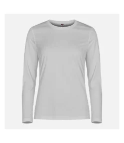Clique Womens/Ladies Plain Long-Sleeved Active T-Shirt (White)