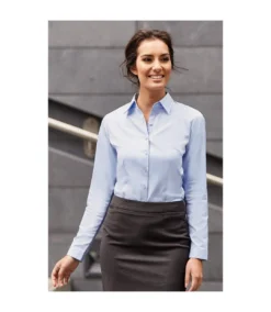 Russell Ladies/Womens Herringbone Long Sleeve Work Shirt (Light Blue) -Featured Women's Clothing Stores 48FC0F69FB8D82741E577AFA0CE371910C67B495EC0F1A1E236EAE5EB1CC1EA1