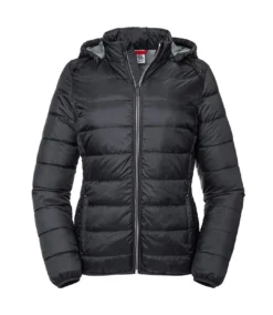 Russell Womens/Ladies Hooded Nano Padded Jacket (Black)