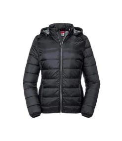 Russell Womens/Ladies Ladies Hooded Nano Jacket (Black)