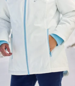 Women's White Fleece-Lined Ski Jacket -Featured Women's Clothing Stores 4c815c7951d666f228eaefbeea06da14
