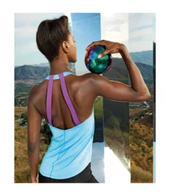 Tri Dri Womens/Ladies Double Strap Back Vest (Lightning Pink Melange)