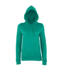 AWDis Just Hoods Womens/Ladies Girlie College Pullover Hoodie (Jade)