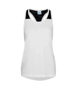 AWDis Just Cool Womens/Ladies Girlie Smooth Workout Vest (Arctic White)