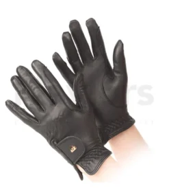 Aubrion Womens/Ladies Leather Riding Gloves (Black)