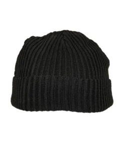 Build Your Brand Womens/Ladies Fisherman Beanie (Black)