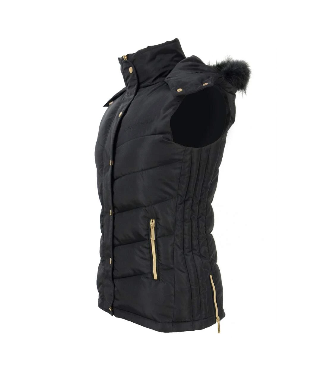 Coldstream Womens/Ladies Leitholm Quilted Gilet (Black) 4 Coldstream Womens/Ladies Leitholm Quilted Gilet (Black) - Image 4