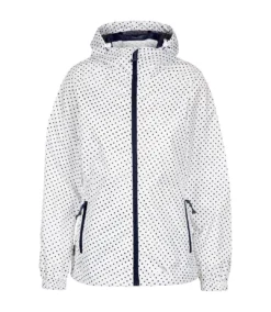 Trespass Womens/Ladies Indulge Dotted Waterproof Jacket (White)