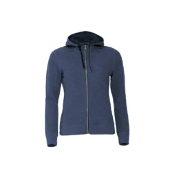Clique Womens/Ladies Classic Melange Full Zip Hoodie (Blue)