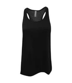 Bella Ladies/Womens Flowy Racerback Tank Top (Black)