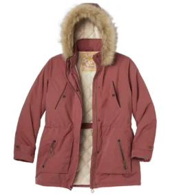 Women's Pink Water-Repellent Microtech Parka - Faux-Fur Hood -Featured Women's Clothing Stores 71d29ec8fdae928f156661b0a9d6aefe