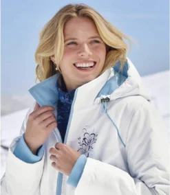 Women's White Fleece-Lined Ski Jacket -Featured Women's Clothing Stores 721fddcfb7a52532e5cb90dc35f42a2c
