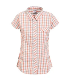 Trespass Womens/Ladies Tilley Short Sleeve Casual Checked Shirt (Blush Check)