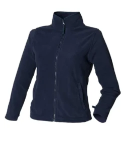 Henbury Womens/Ladies Microfleece Anti-Pill Jacket (Navy)