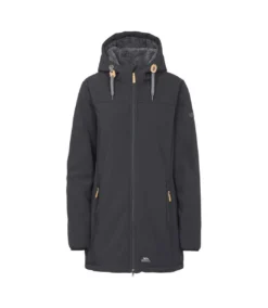 Trespass Womens/Ladies Kristen Longer Length Hooded Waterproof Jacket (Black)